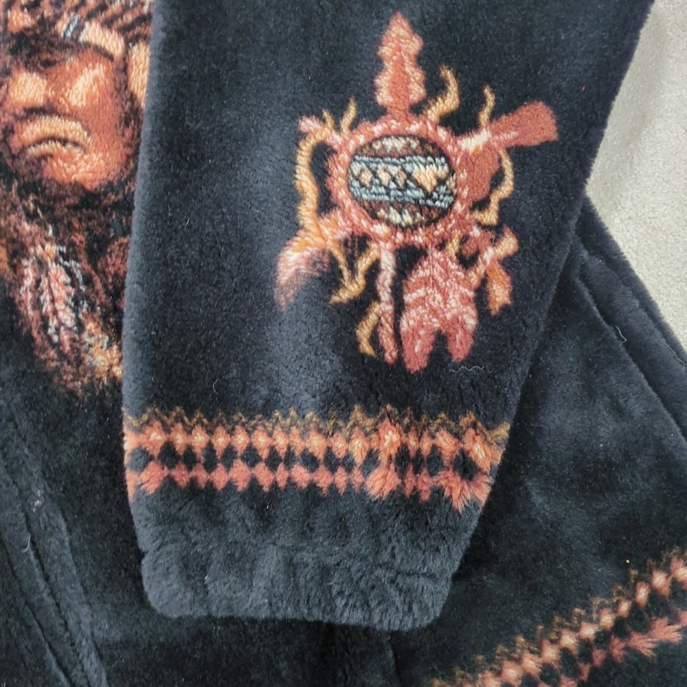Bear Ridge Outfitters Native American Chief Plush Fleece Jacket Full Zip Parka - Picture 4 of 16